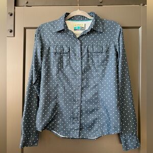 Magellan Outdoors Women’s Navy Polka Dot Shirt